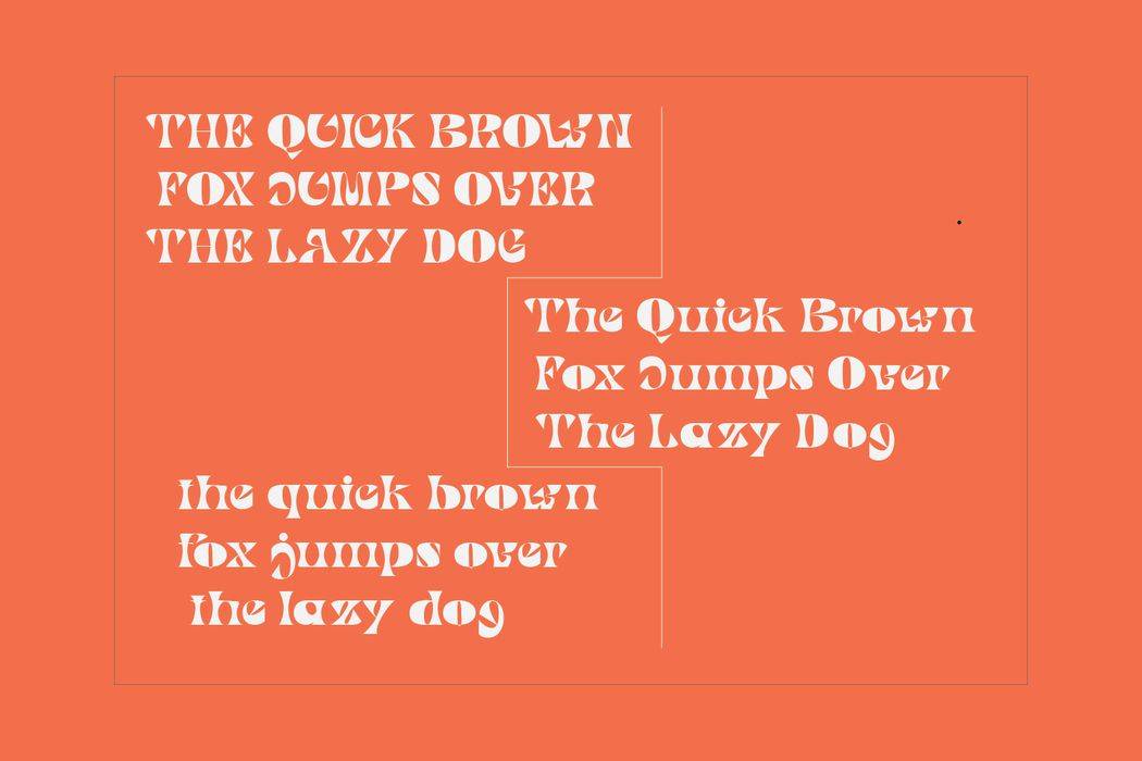 Bournue Font sample