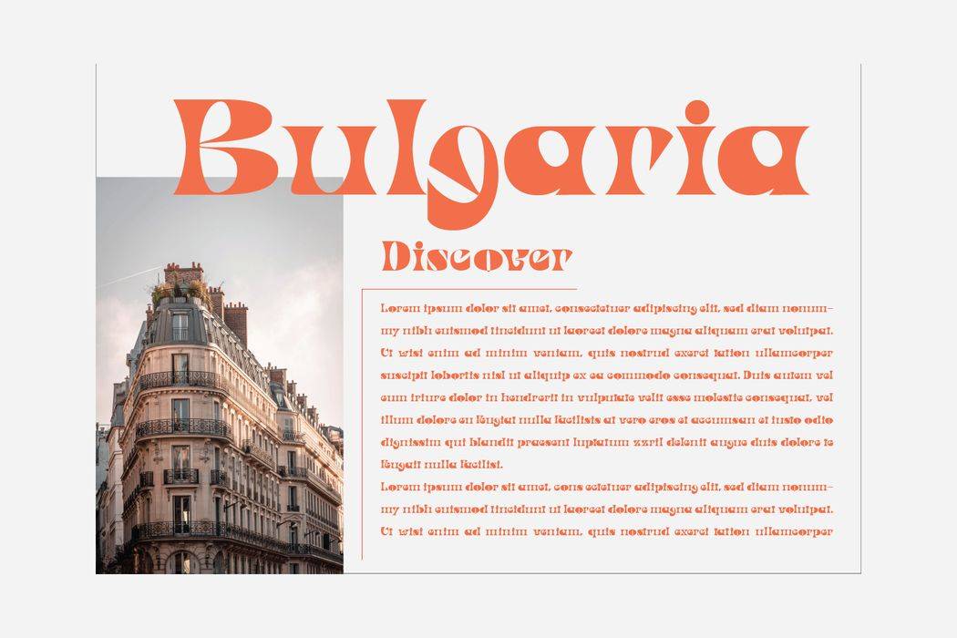 Bournue Font sample