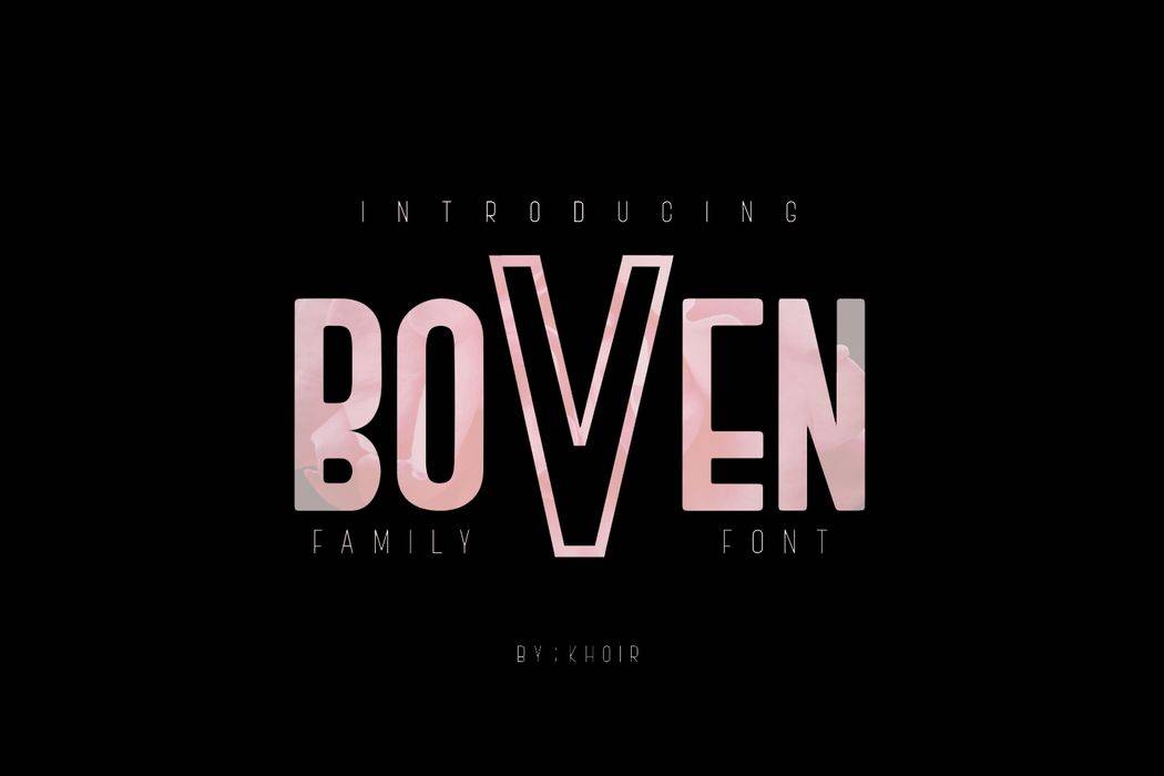 Boven Font sample