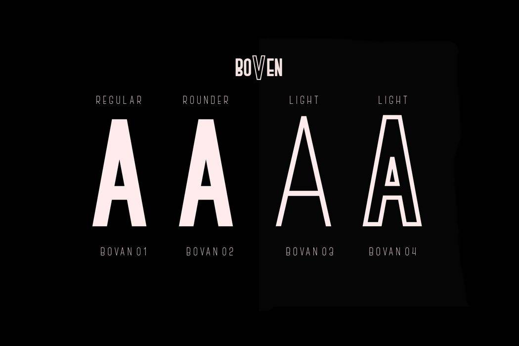Boven Font sample