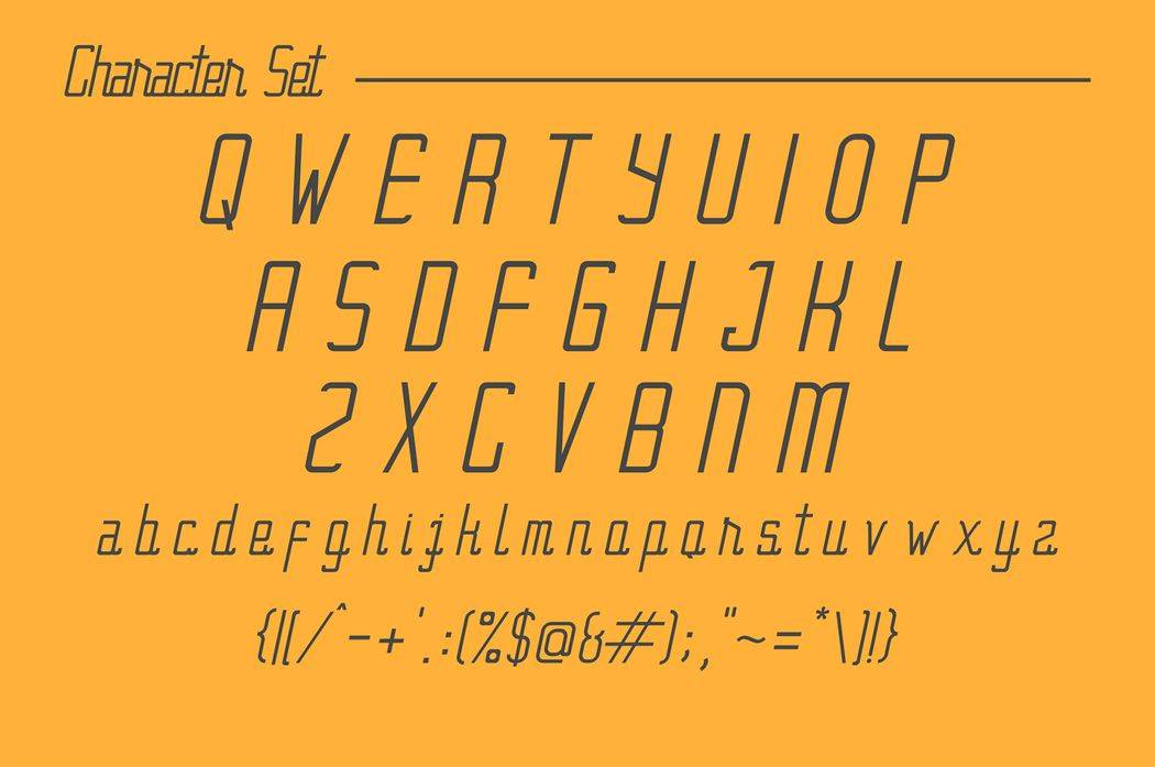 Braceline Font sample