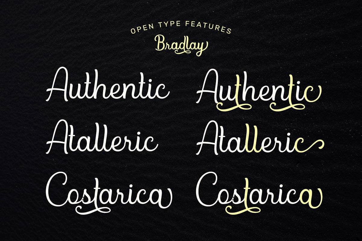 Bradlay Font sample