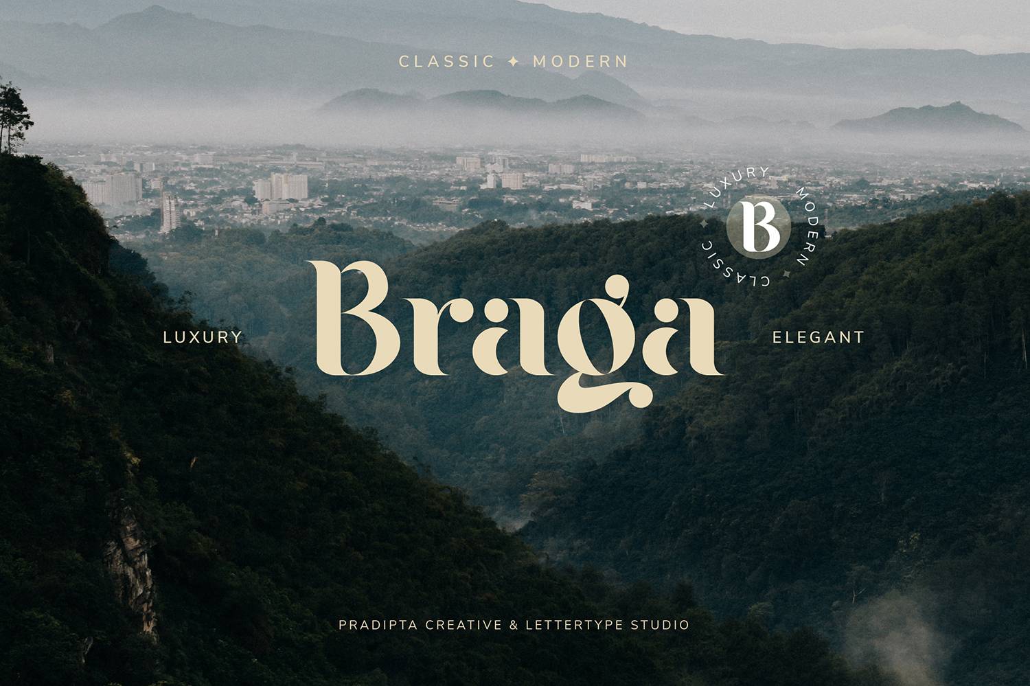 Braga Serif Font sample