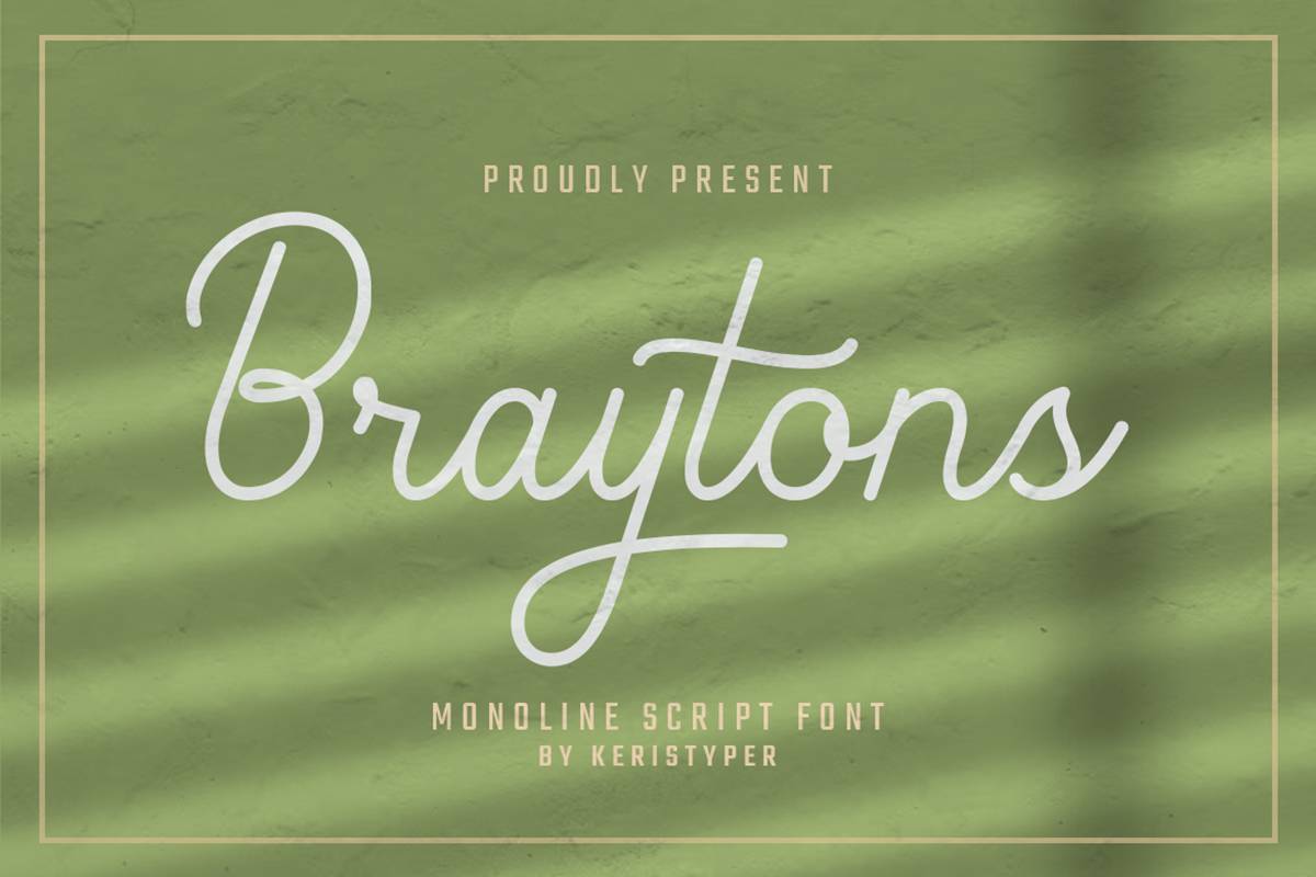 Braytons Font sample