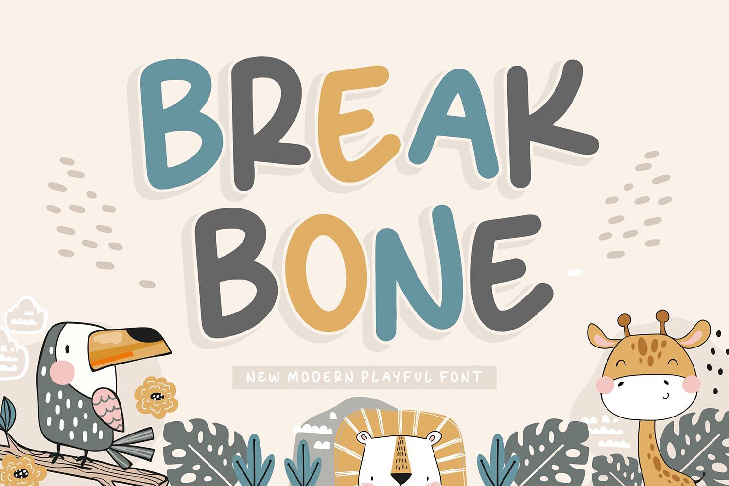 Breakbone Font sample