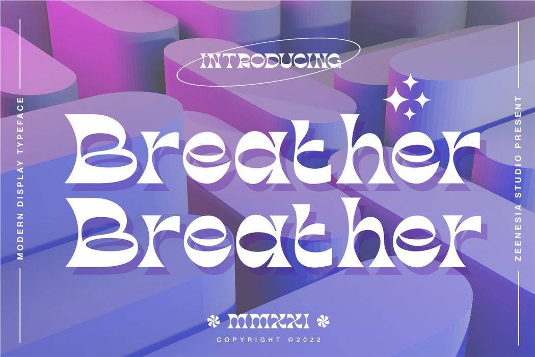 Breather Font sample
