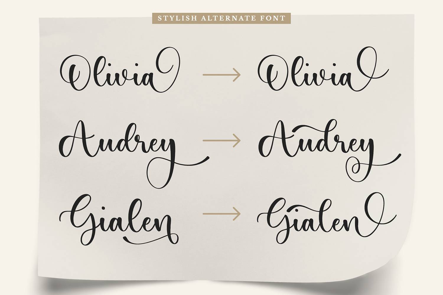 Bregitwon Font sample