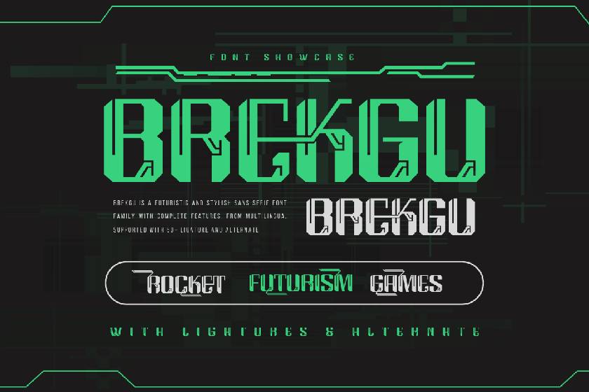 Brekgu Font sample