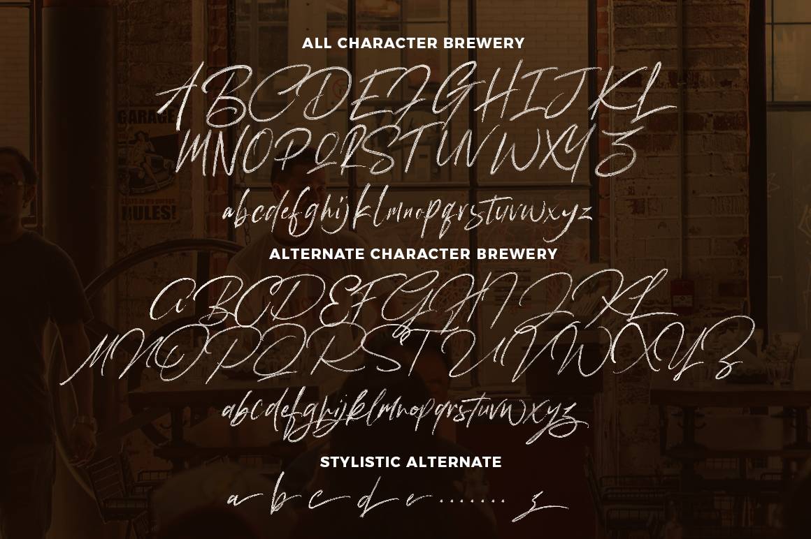 Brewery Font sample