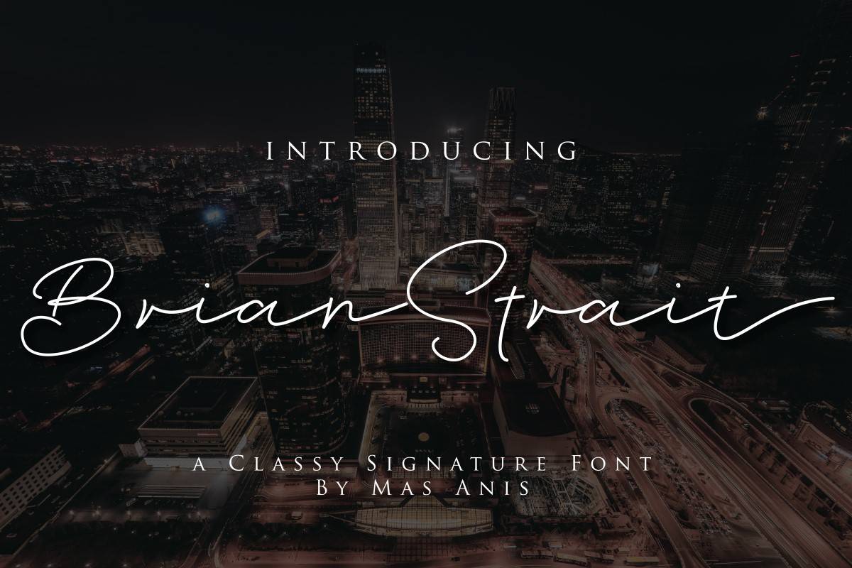 Brian Strait Font sample