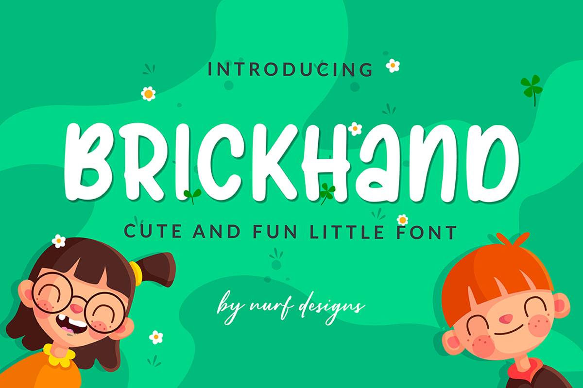 Brickhand Font sample