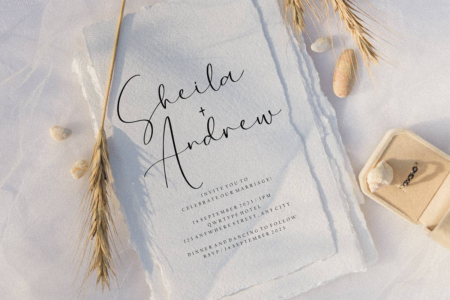 Bridescript Font sample
