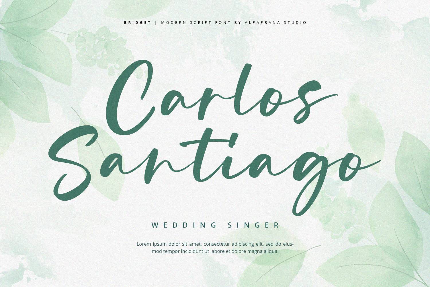 Bridget Font sample