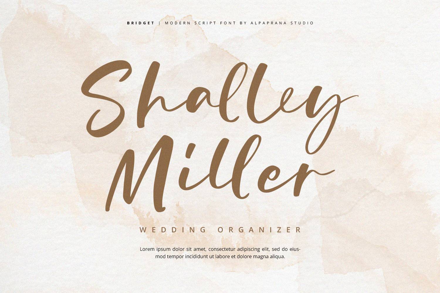 Bridget Font sample