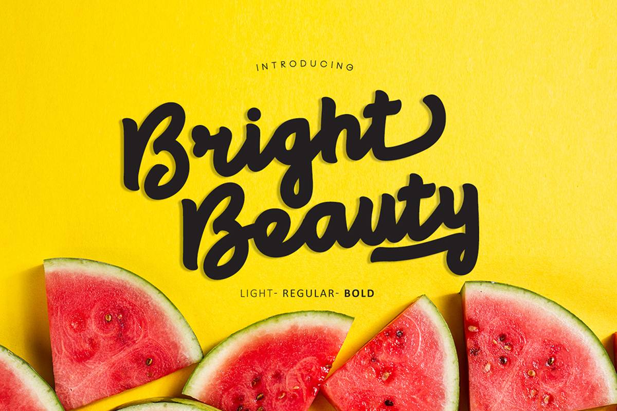 Bright Beauty Font sample