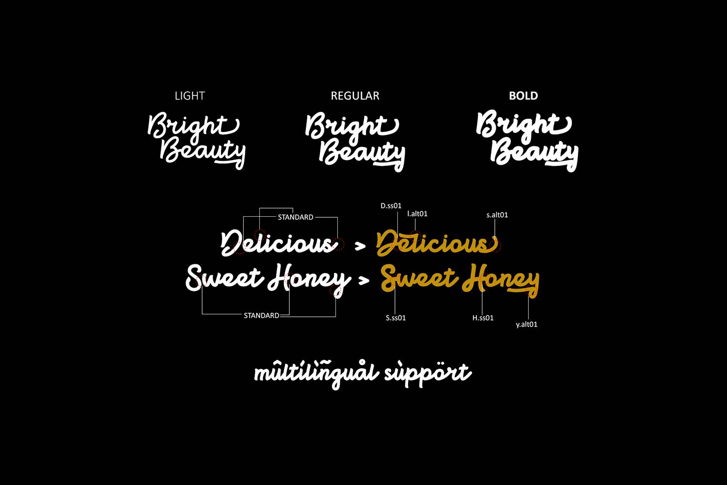 Bright Beauty Font sample