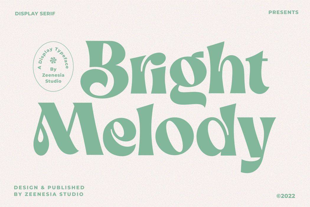 Bright Melody Font sample