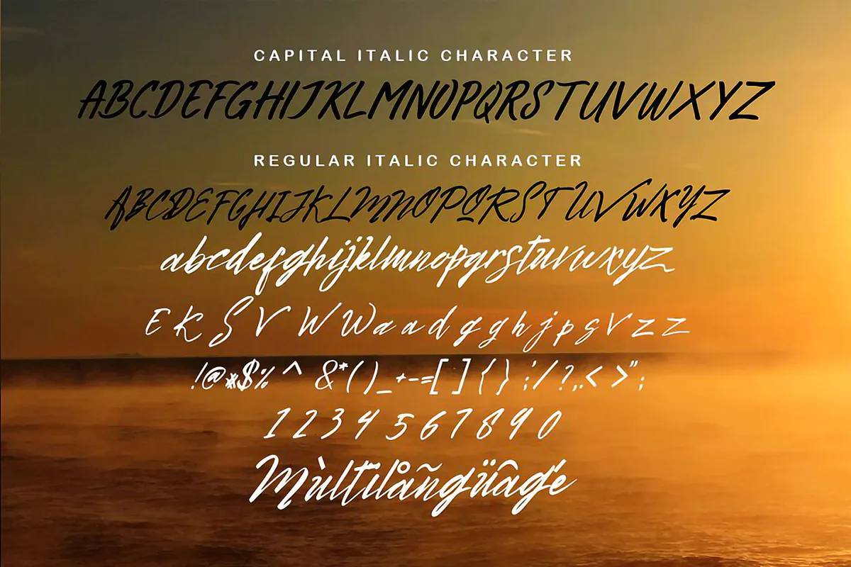 Bright Sunshine Font Demo sample