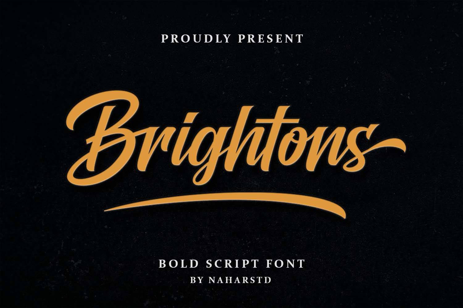 Brightons Font sample