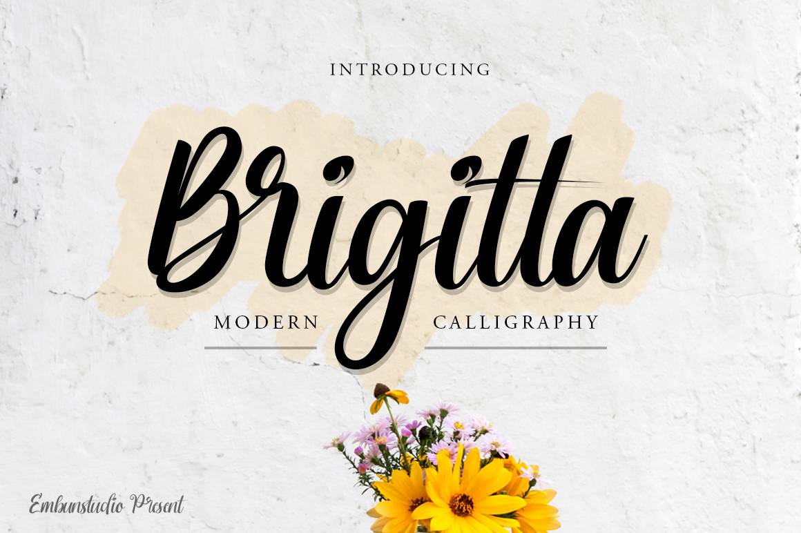 Brigitta Script Font sample
