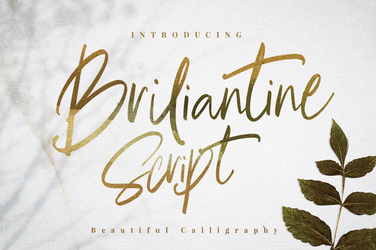 Briliantine Font sample