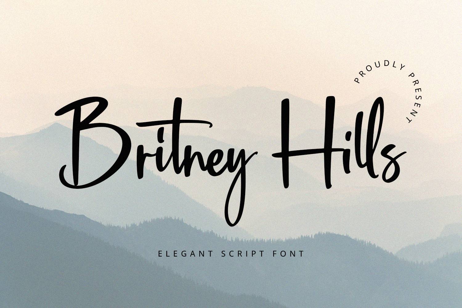 Britney Hills Font sample