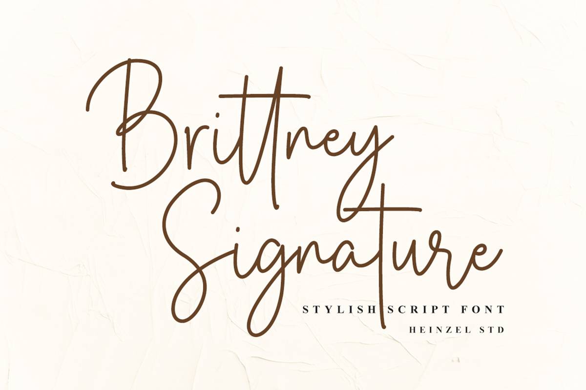 Brittney Signature Font sample