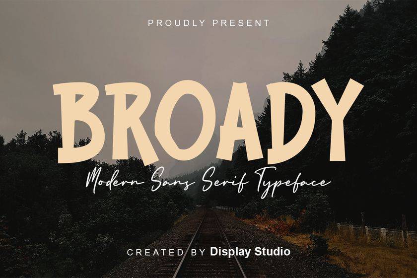 Broady Font sample