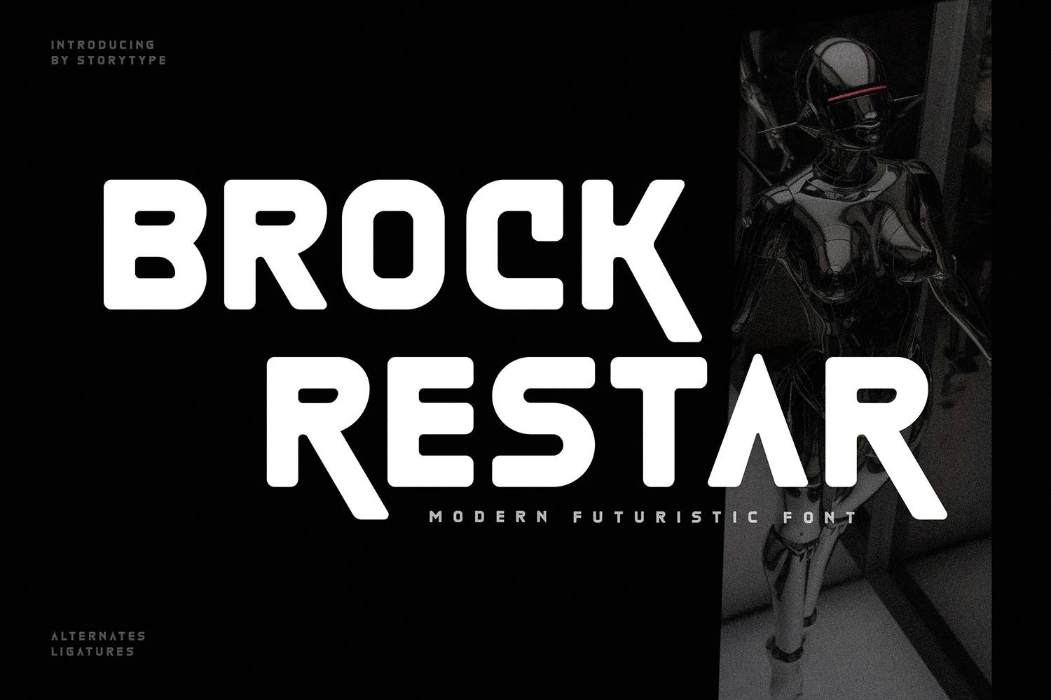 Brock Restar Font sample