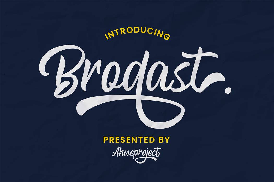 Brodast Font sample