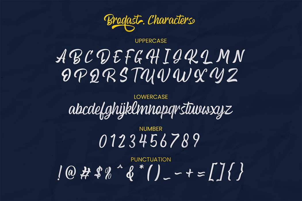 Brodast Font sample