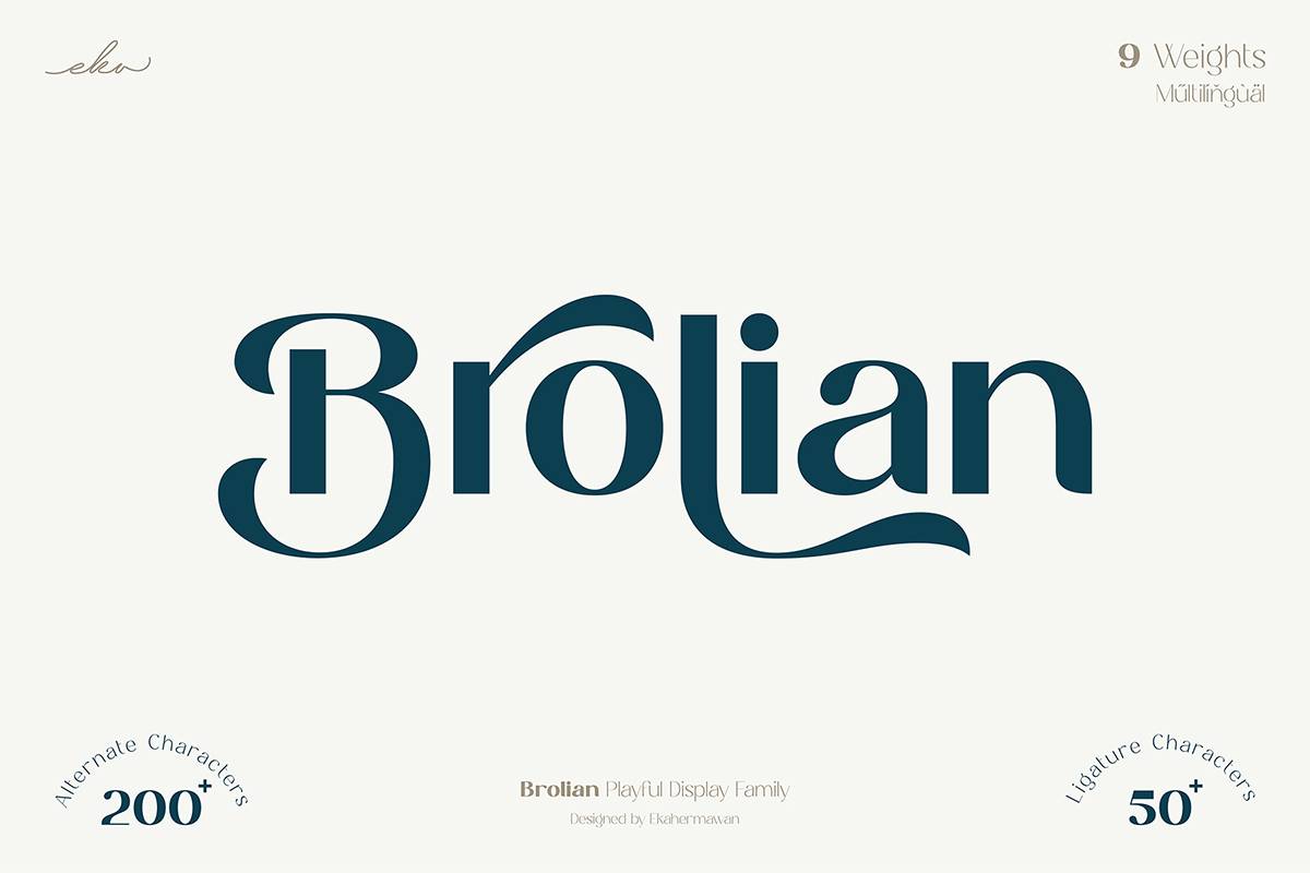 Brolian Font sample