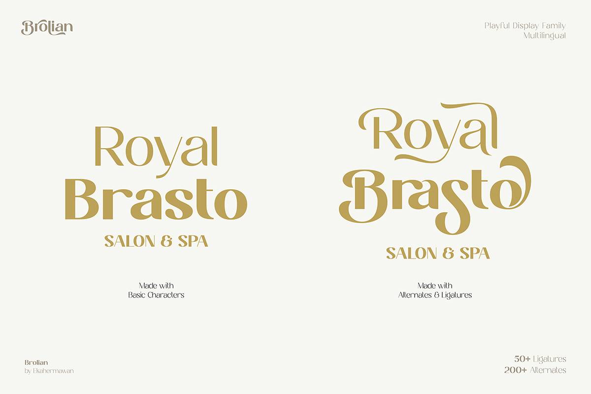 Brolian Font sample