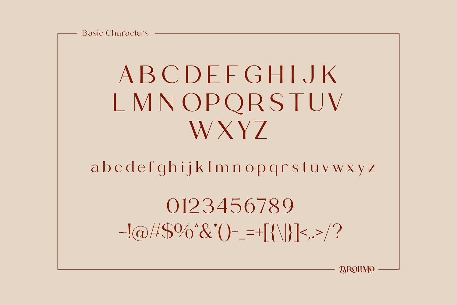 Brolimo Font sample