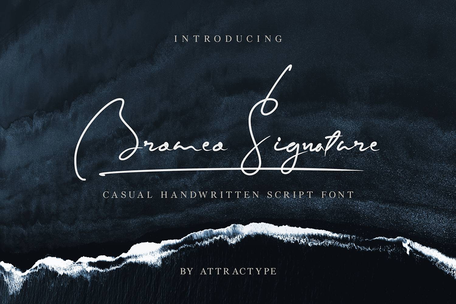 Bromeo Signature Font sample