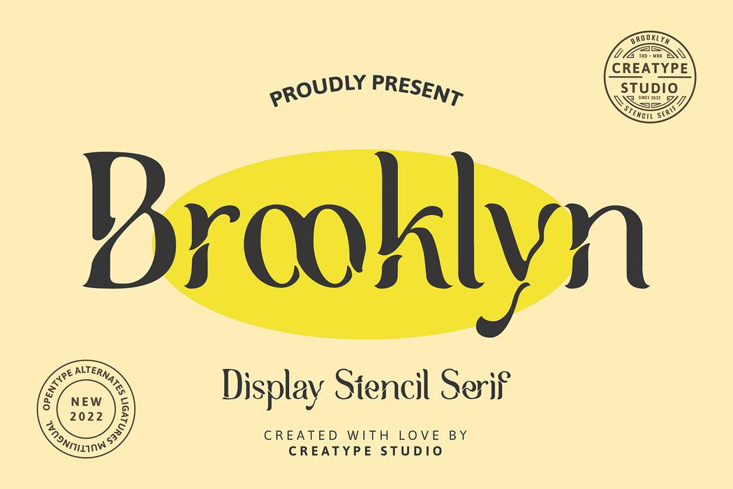 Brooklyn Font sample