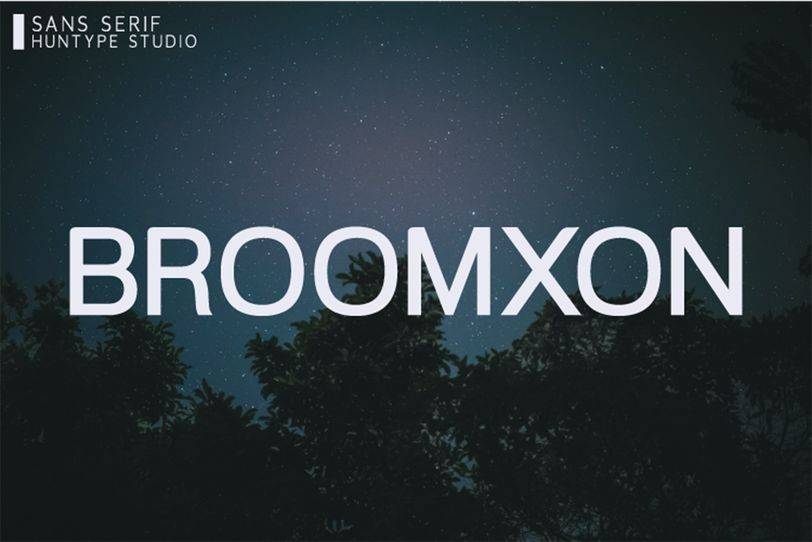 Broomxon Font sample