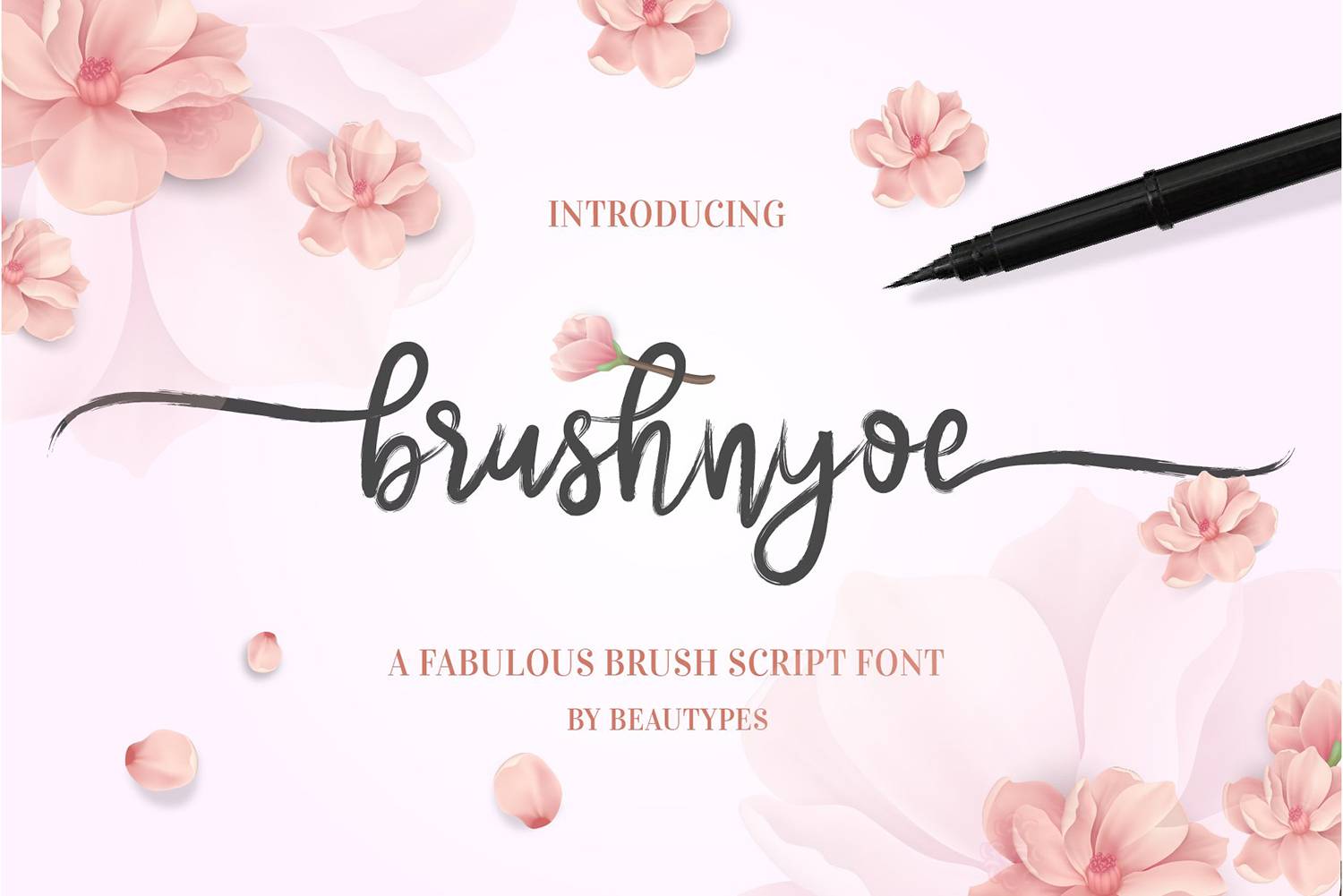 Brushnyoe Font sample