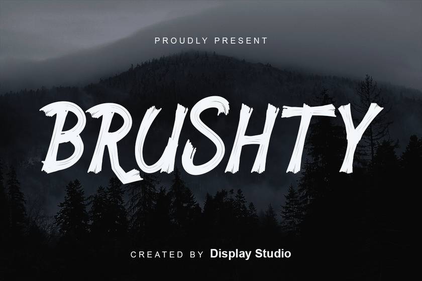 Brushty Font sample