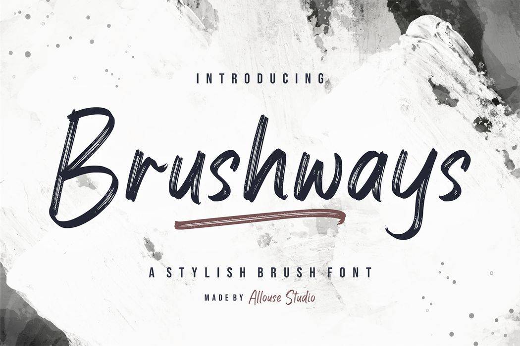 Brushways Font sample