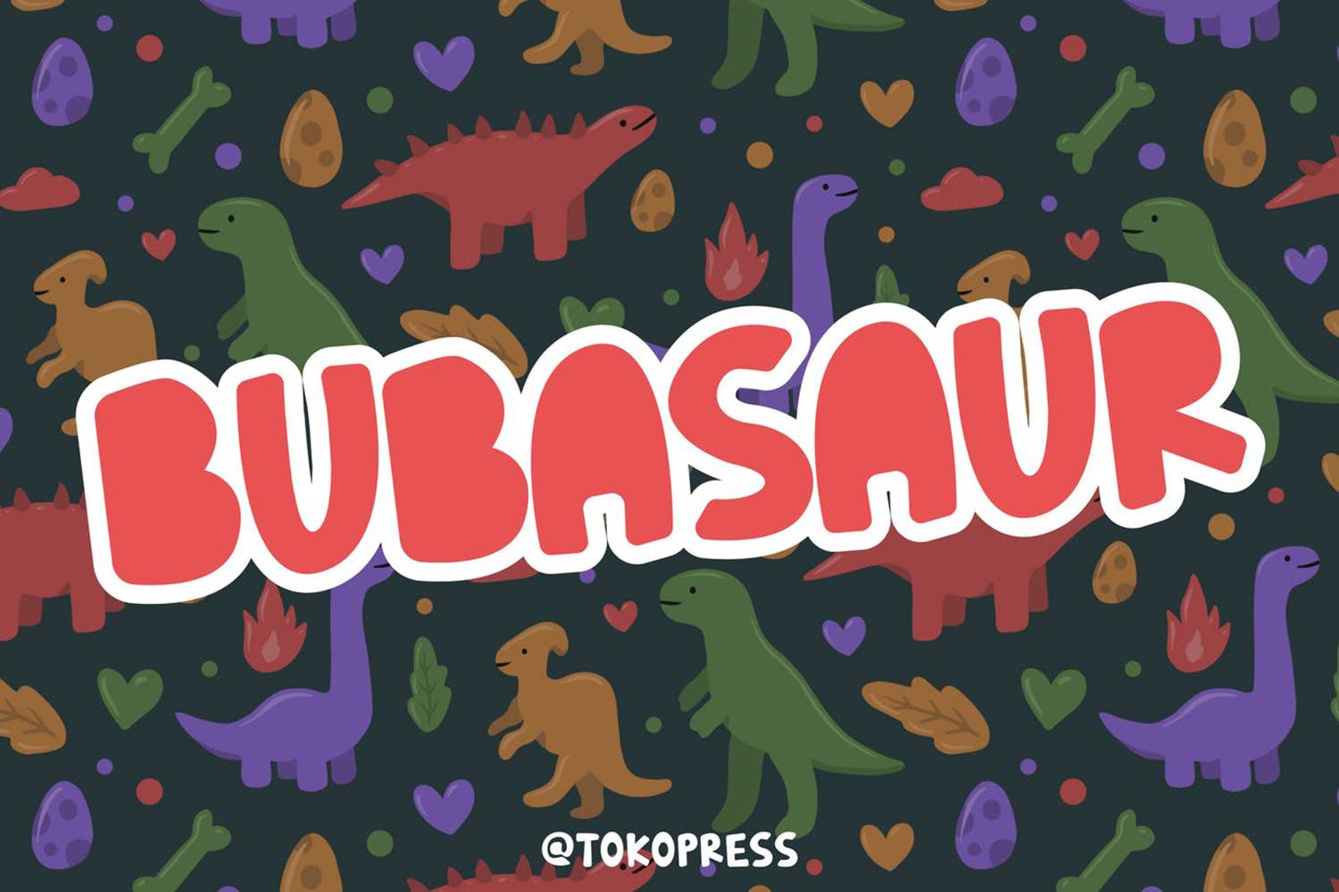 Bubasaur Font sample