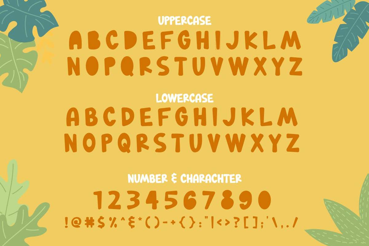 Bubasaur Font sample