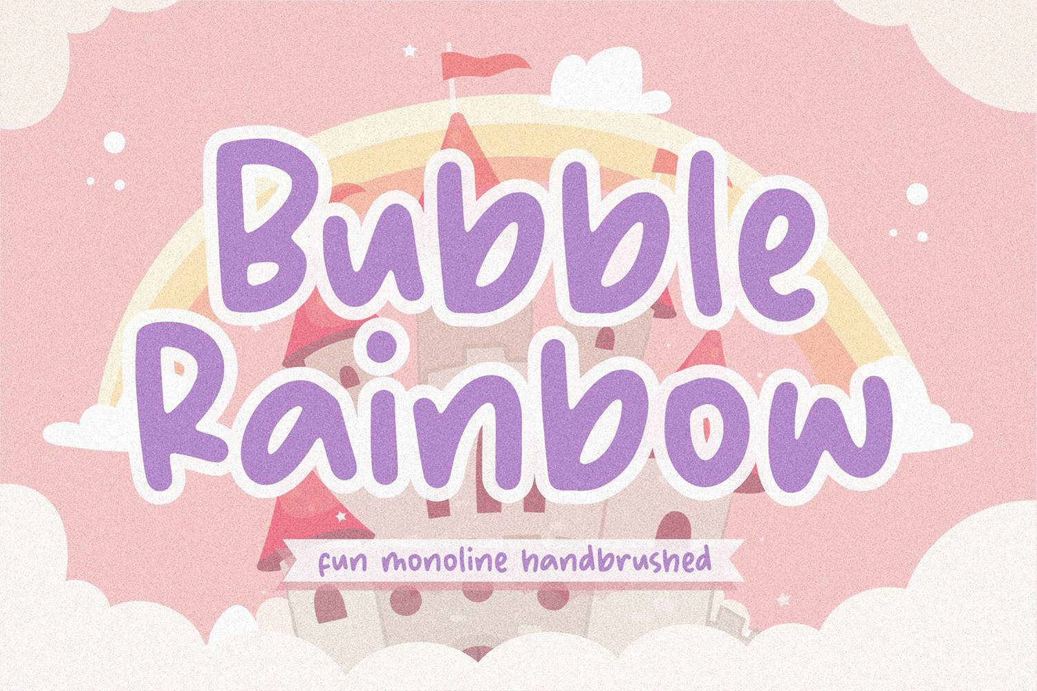 Bubble Rainbow Font sample