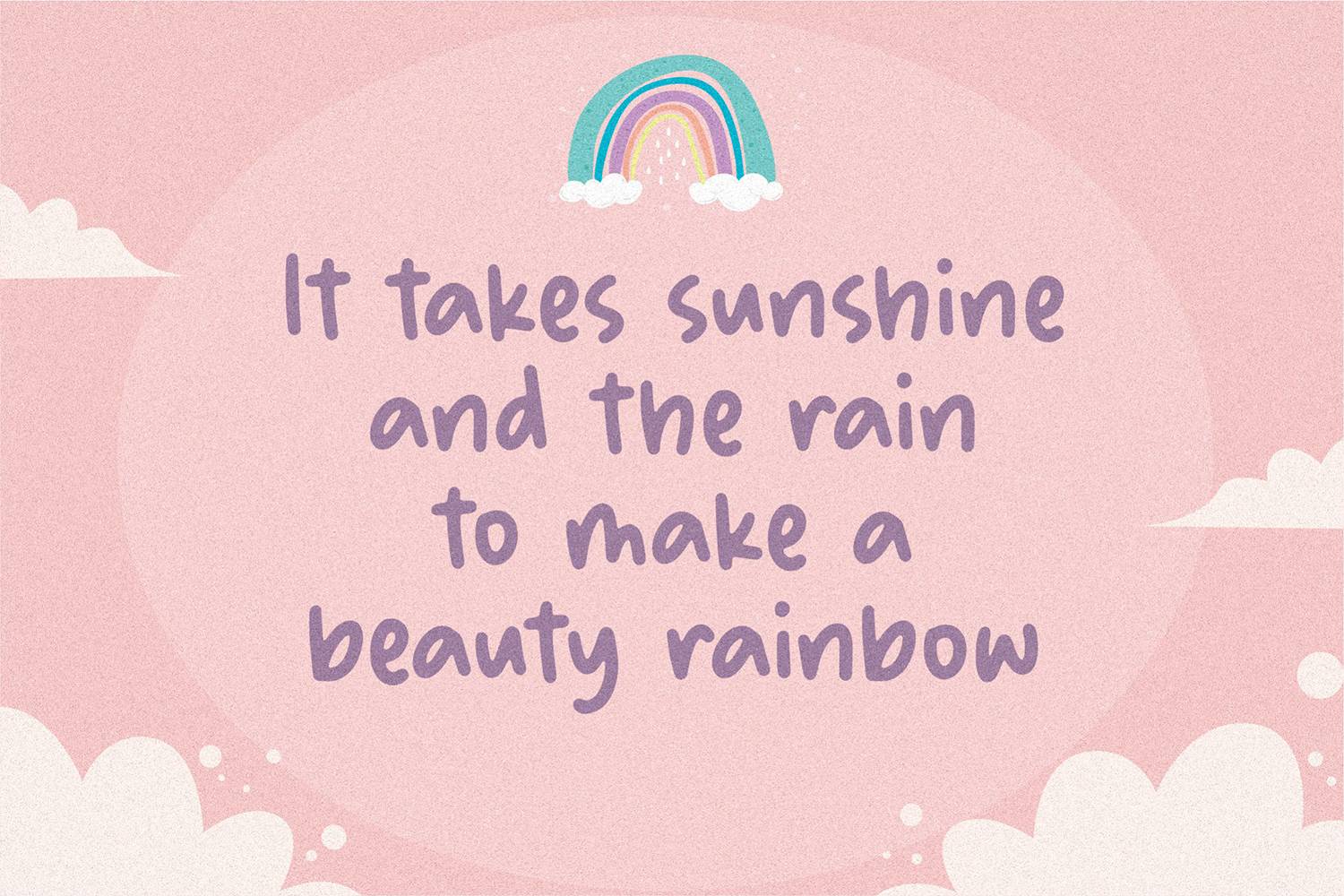 Bubble Rainbow Font sample