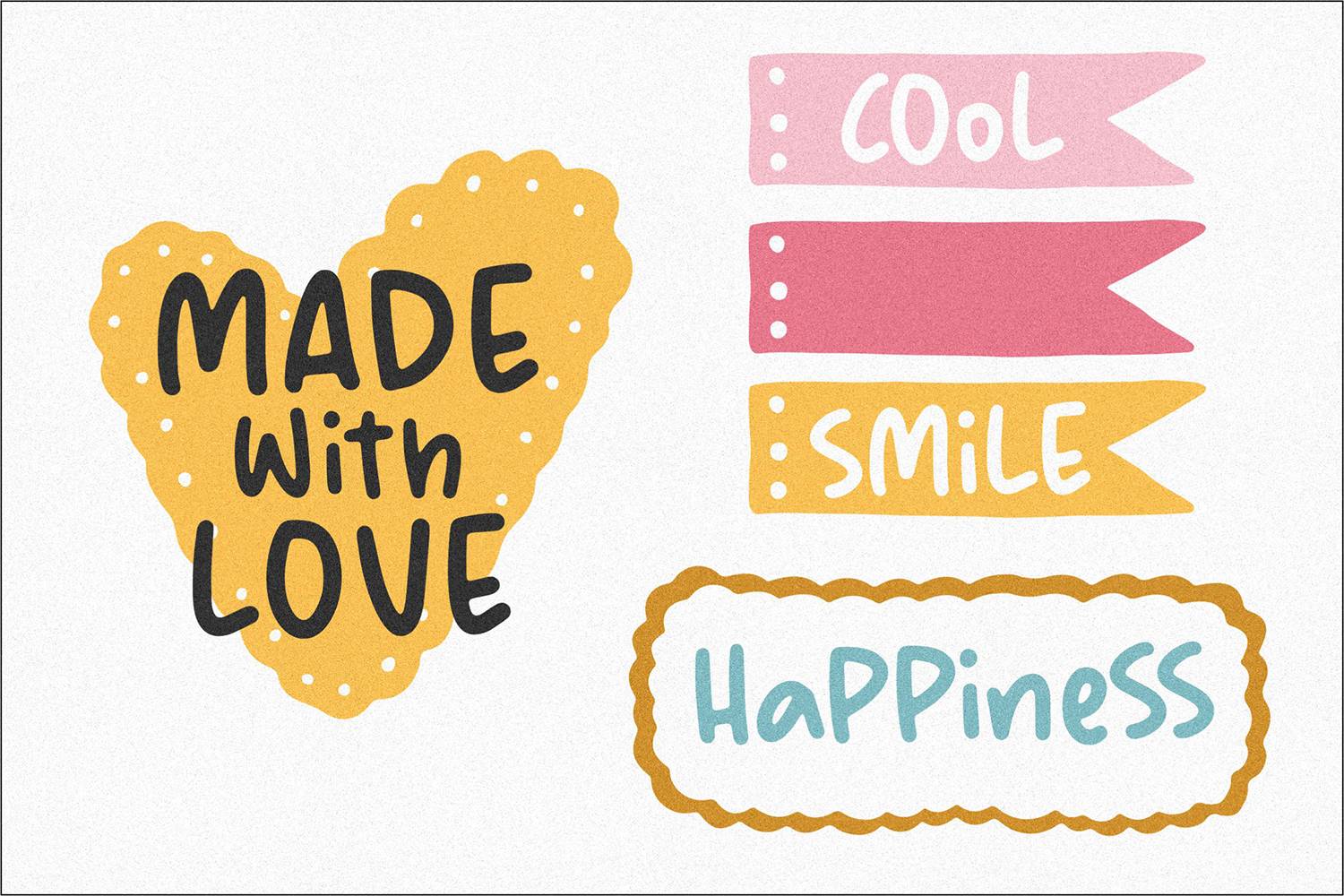 Bubble Rainbow Font sample