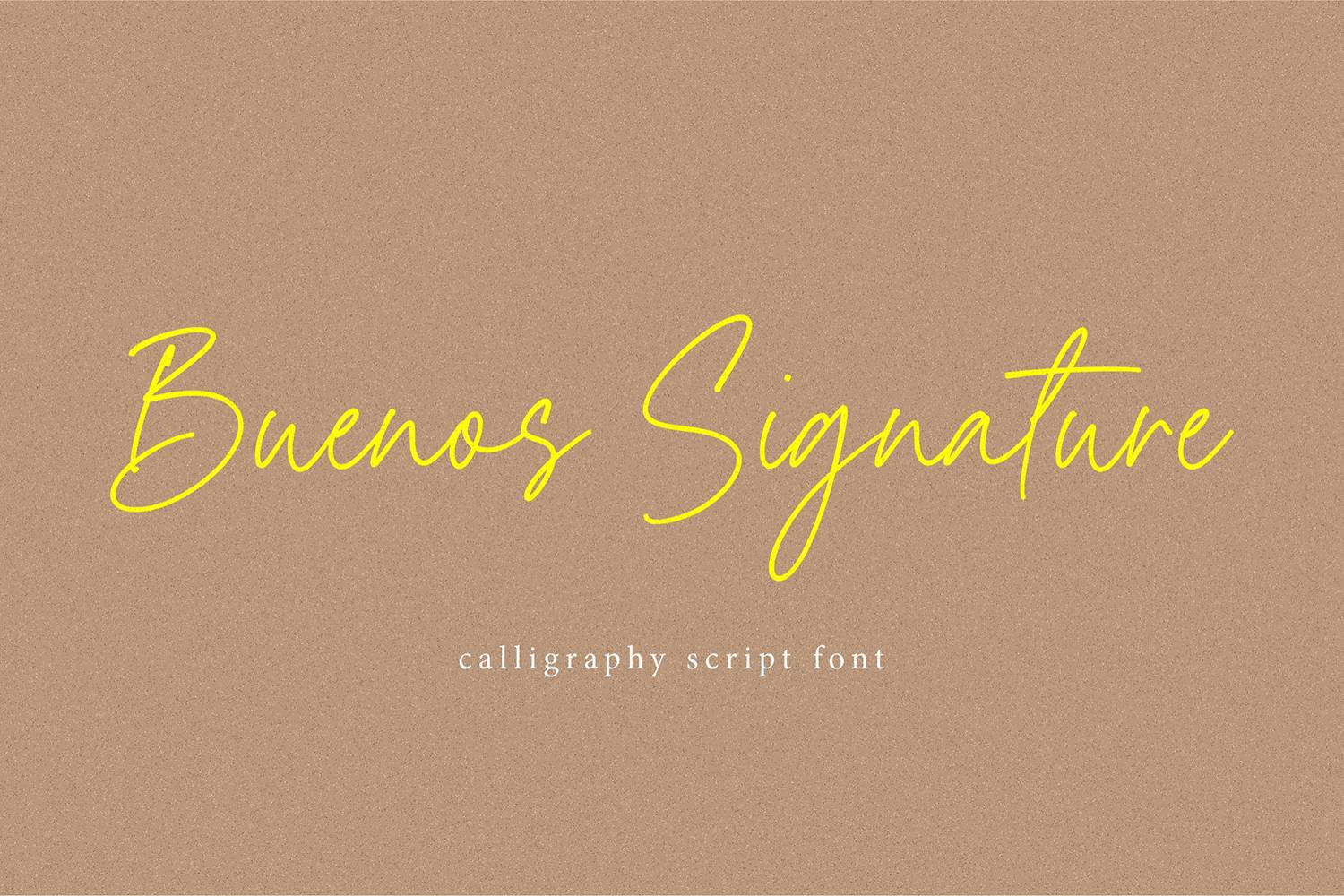 Buenos Signature Font sample