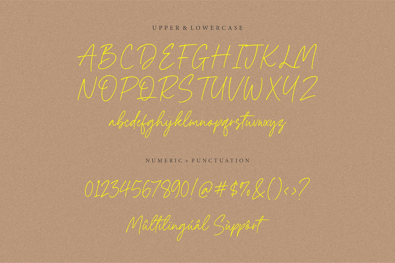 Buenos Signature Font sample