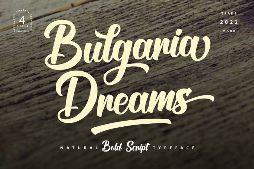 Bulgaria Dreams Font sample