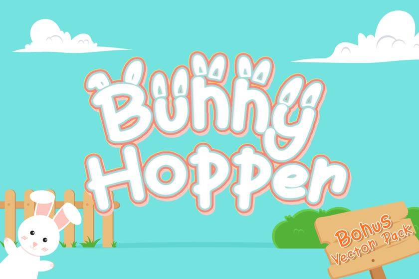 Bunny Hopper Font sample