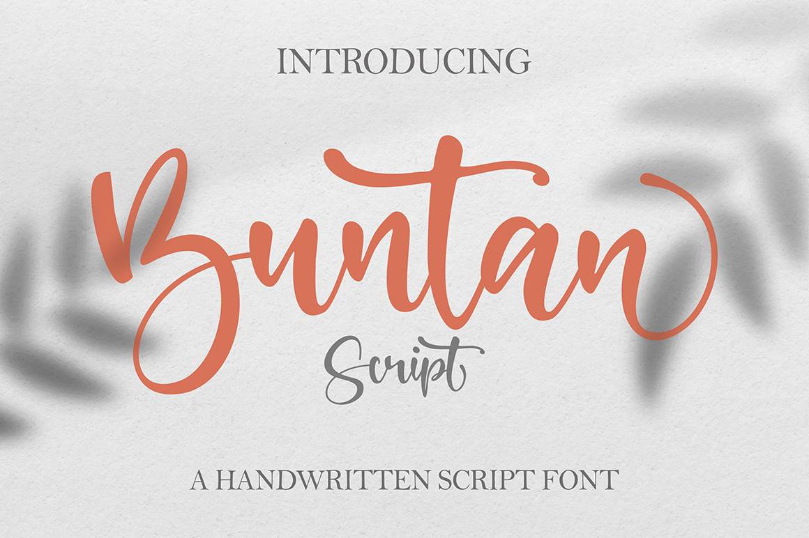 Buntan Script Font sample
